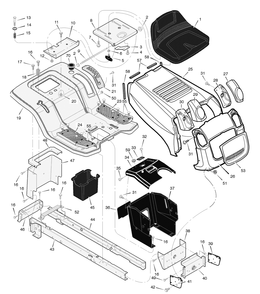 Part Location Diagram of 1001539E276 Murray Hood